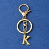 304 Stainless Steel Initial Letter Charm Keychains KEYC-YW00005-11-1