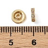 Flat Round Brass Micro Pave Clear Cubic Zirconia Beads KK-R224-13G-02-3