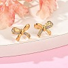 304 Stainless Steel Micro Pave Clear Cubic Zirconia Stud Earrings EJEW-I318-01G-03-3