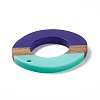Opaque Resin & Walnut Wood Pendants RESI-M027-01E-3