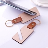 Wooden & Imitation Leather Pendant Keychain PW23041897512-2