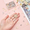 SUNNYCLUE 120Pcs 6 Style Stainless Steel Open Heart Charms STAS-SC0003-97-3
