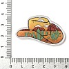 Printed Transparent Hawaii Theme Acrylic Pendants OACR-S045-02A-3