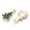 Golden Plated Alloy Enamel Pendants ENAM-T009-98-RS-1