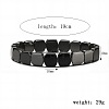 Synthetic Non-magnetic Hematite Beads Stretch Bracelets for Men PZ7053-7-2