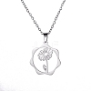 Non-Tarnish 304 Stainless Steel Pendant Necklaces PW-WG57218-03-1
