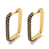 Brass Micro Pave Cubic Zirconia Huggie Hoop Earrings EJEW-L240-C-04G-1