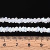 Frosted Transparent Glass Beads Strands GLAA-N054-4mm-01-4