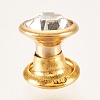 Double Brass Rhinestone Cap Rivets FIND-WH0028-01A-G-1