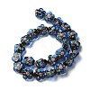 Handmade Foil Lampwork Beads Strands FOIL-Z001-02E-1