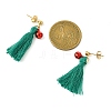 Christmas Tree Tassel Dangle Earrings EJEW-JE06105-3