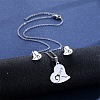 304 Stainless Steel Pendant Necklace & Stud Earring FS-WGC30A7-10-1