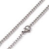 Non-Tarnish 201 Stainless Steel Curb Chain Necklace for Men Women NJEW-P268-A37-1X5-3