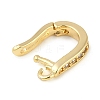 Brass Micro Pave Clear Cubic Zirconia Twister Clasps KK-L219-01G-02-2