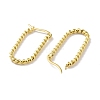 PVD Vacuum Plating Titanium Steel Twist Rope Oval Hoop Earrings for Women EJEW-A074-01G-2