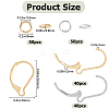 80Pcs 2 Color 304 Stainless Steel Leverback Earring Findings STAS-SP0001-19-2