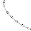 Ion Plating(IP) Adjustable 304 Stainless Steel Dapped Chain Necklaces NJEW-K270-02P-3