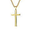 Stainless Steel Cross Pendant Unisex Necklaces TQ5525-1-1