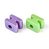 UV Plating Opaque Acrylic European Beads OACR-M027-03H-3