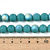 Frosted Opaque Glass Beads Strands GLAA-T032-P10mm-MBB12-4