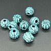 Opaque Acrylic Beads SACR-WH0008-028F-1