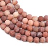 Natural Pink Aventurine Beads Strands G-G716-01-6mm-9