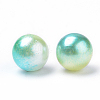 Rainbow Acrylic Imitation Pearl Beads OACR-R065-3mm-03-2