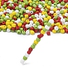 4 Colors Christmas 6/0 Glass Round Seed Beads SEED-X0058-03C-3