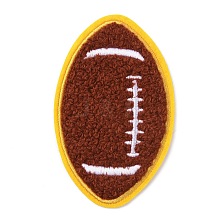 Sports Ball Theme Computerized Towel Fabric Embroidery Iron on Cloth Patches PATC-WH0007-23F