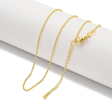 Brass Cable Chain Necklaces for Women NJEW-G084-15LG
