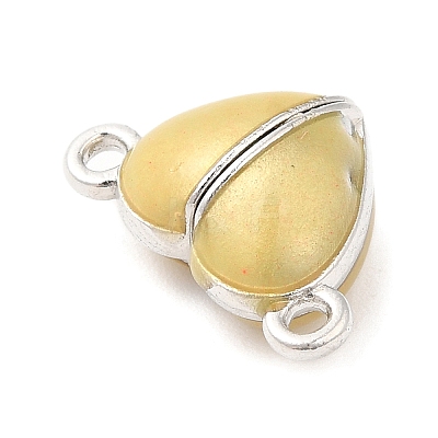 Heart Alloy Enamel Magnetic Clasps ENAM-G220-01B-1