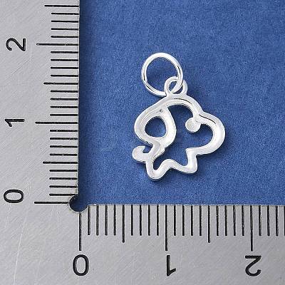 925 Sterling Silver Chinese Zodiac Outline Charms STER-P066-02S-11-1