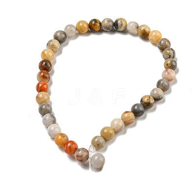 Natural Crazy Lace Agate Round Bead Strands G-M272-03-4mm-1