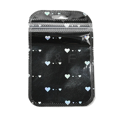 Rectangle Glitter Holographic Plastic Yin-yang Zip Top Gift Bags OPP-E004-01A-B01-1