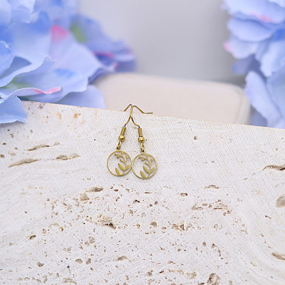 201 Stainless Steel Dangle Earrings FS-WGC26FA-01-1