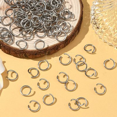 Tarnish Resistant 304 Stainless Steel Open Jump Rings STAS-E066-08-10mm-1