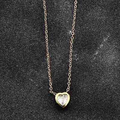304 Stainless Steel Pendant Necklaces X-NJEW-O108-14G-1