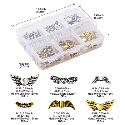 80Pcs Tibetan Style Alloy Beads FIND-FS0003-59-1