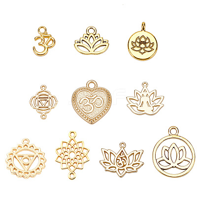 Yoga Theme Alloy Pendants PALLOY-SC0002-87-1