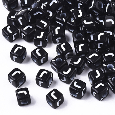 Opaque Acrylic Beads X-SACR-N002-01J-1