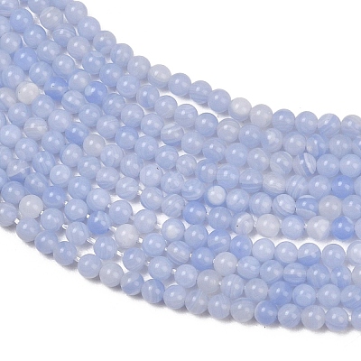 Dyed Synthetic Blue Lace Agate Beads Strands GG-CBA0389-A02-2mm-1