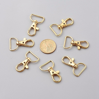 Zinc Alloy Swivel Lobster Claw Clasps PALLOY-YW0001-02G-1