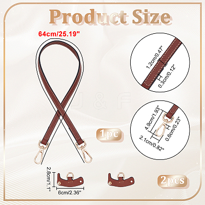 Leather Bag Handles & Undamaged Bag Triangle Buckle Connector FIND-WH0191-12A-1