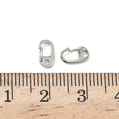 304 Stainless Steel Push Gate Snap Keychain Clasp Findings STAS-L022-566P-1