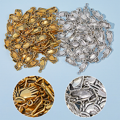 120Pcs 2 Colors Zinc Alloy Pendants FIND-HY0002-14-1