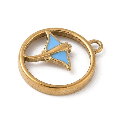 304 Stainless Steel Enamel Pendants STAS-Z153-09G-02-1