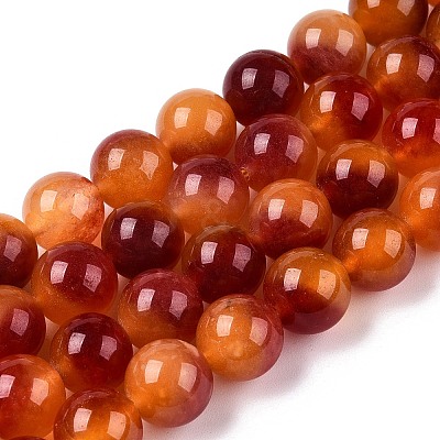 Dyed Natural White Jade Beads Strands G-T138-10mm-210-24-1