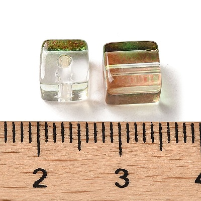 Two Tone Transparent Glass Beads GLAA-NH0001-03D-1