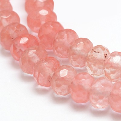 Cherry Quartz Glass Beads Strands X-G-K090-01-1