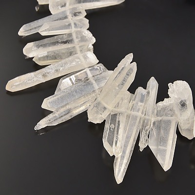 Natural Rough Quartz Crystal Bead Strands G-I111-02-1